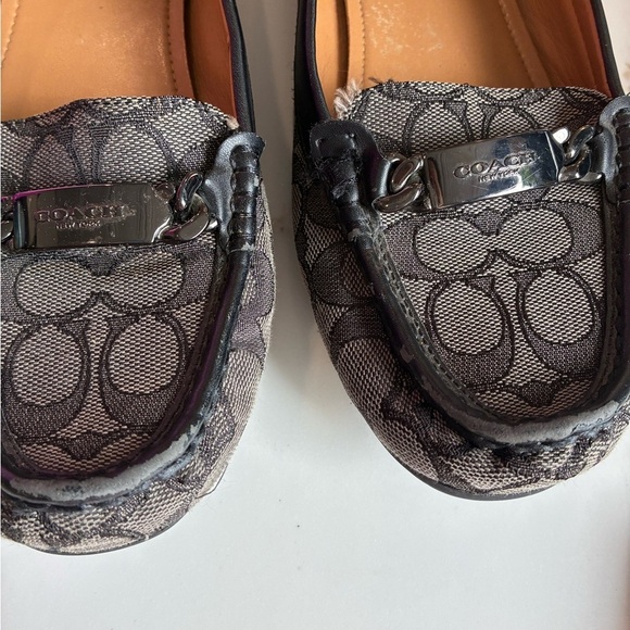 Coach black and gray logo loafers size 9 - Picture 2 of 5